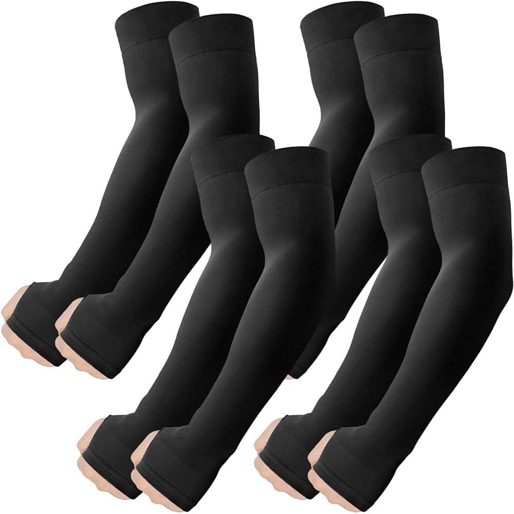 ROXUN Arm Sleeves with Thumb Hole, Cooling UV Sun Protection Compression Tattoo Cover Up for Men/Women - Image 1