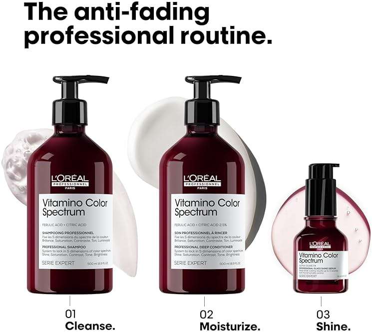 L'Oréal Professionnel Paris Vitamino Color Spectrum Deep Conditioner - Maintains Day 1 Vibrancy, Ultra High Glass Shine, Rich Vibrant Colors, Strengthens & Smoothens Hair, Color Toning - Image 9