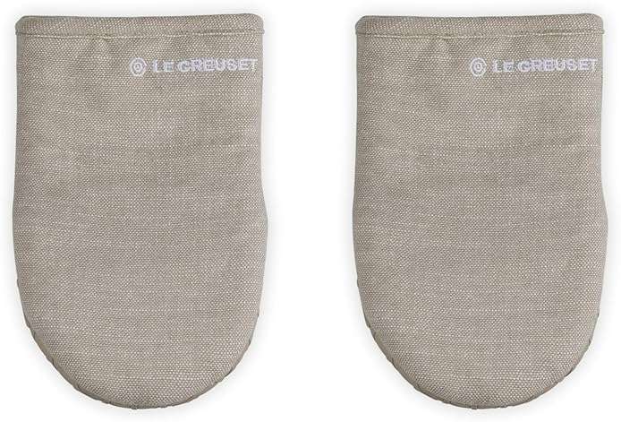 Le Creuset Set of 2 Mini Oven Mitts, 8", Sable - Image 3