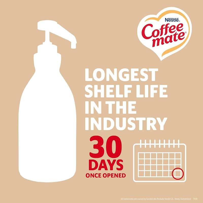 Nestlé Coffee mate Liquid Concentrate 1.5 Liter Pump Bottles, 3 Flavors Sweetened Original, French Vanilla & Hazelnut (Pack of 3) - Image 8