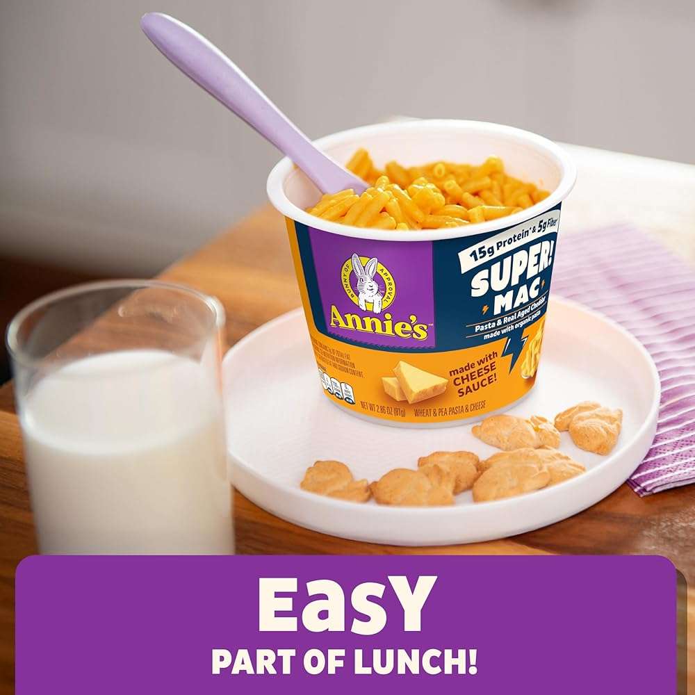 Annie's Super! Mac Microwave Pasta and Real Aged Cheddar Cups, 4 Ct, 11.44 oz - Image 4