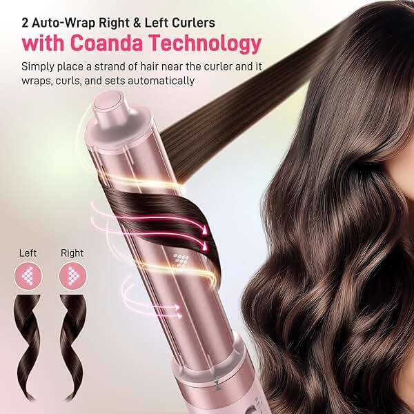 MESCOMB Dual Voltage Hot Air Styler Wrap - 5 in 1 Hair Dryer Brush with Fast Drying Blow Dryer, Styling, Straightening & Volumizing with Travel Bag (100V–240V) Gift for Women - Image 5