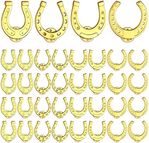 Landical 48 Pcs Horseshoe Pins Bulk Cowboy Cowgirl Western Enamel Lapel Pin Western Party Favor for Clothing Bag Hat Decor Jewelry Gift - Product Image