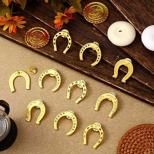 Landical 48 Pcs Horseshoe Pins Bulk Cowboy Cowgirl Western Enamel Lapel Pin Western Party Favor for Clothing Bag Hat Decor Jewelry Gift - Image 7