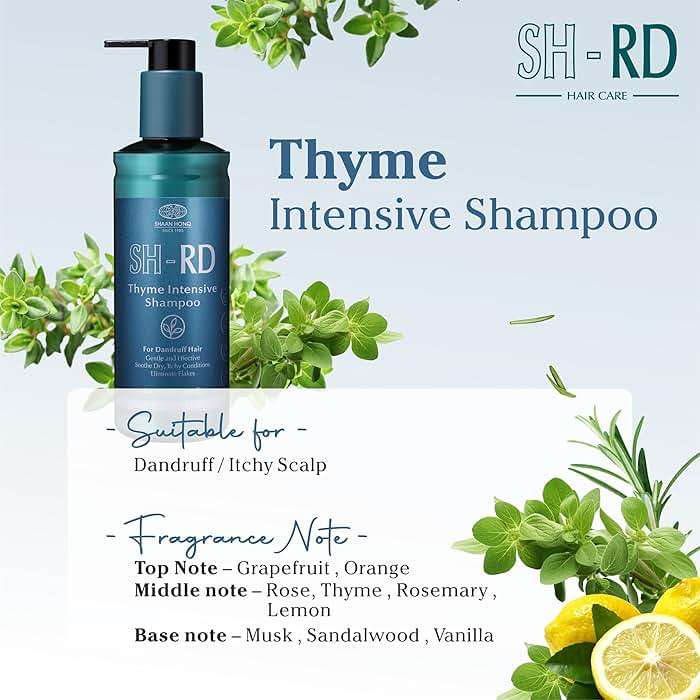 SH-RD Thyme Intensive Shampoo for Itchy Scalp and Dandruff Relief | 1% Zinc Pyrithione Added | Soothing, Rebalancing Scalp Condition - 8.45oz/250ml - Image 5