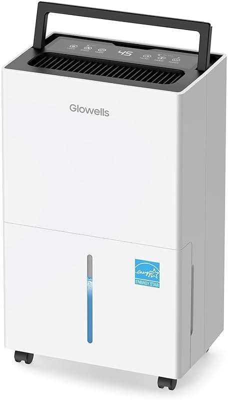 4500 Sq.ft Energy Star Dehumidifier for Home Basement, Glowells 52 Pints Large Room Dehumidifier with Drain Hose & Water Tank 0.58 Gal, Dehumidifiers with Smart Humidity Control, Auto Defrost - Image 1