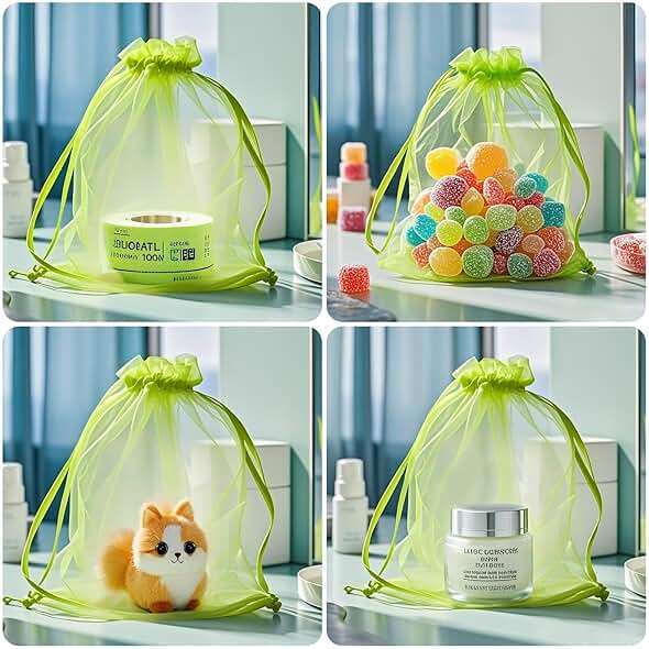 40 Pcs Fruit Protection Bags, 4x6 Inch Strawberry Bag Netting Cover, Tear Resistance Mesh Bags Drawstring, Pest Barrier Green Bags for Fruits & Vegetables, Blueberries, Cherry Tomatoes, Small Fruits - Image 7