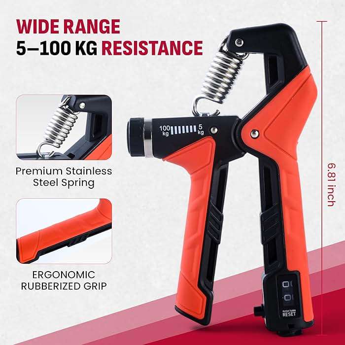 Grip Strength Trainer Kit, 4 Pack Hand Gripper Strengthener with Adjustable Resistance, Forearm Exerciser, Finger Strengthener & Stress Relief Ball for Muscle Building & Injury Recovery - Image 2