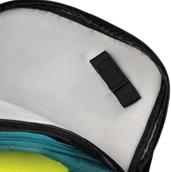 Dunlop Sports Performance Tennis Bag, Black/Yellow/Teal - Backpack - Image 5