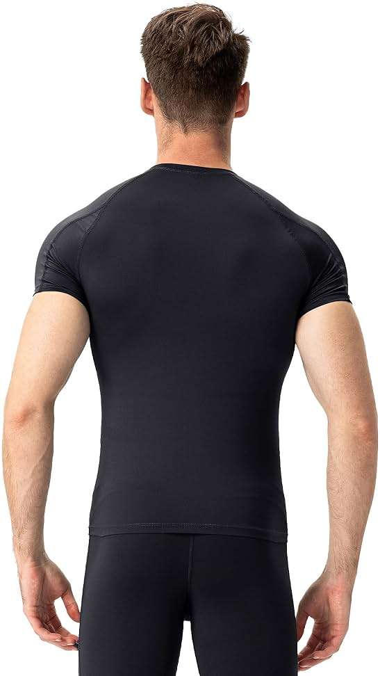 Men's Athletic Short Sleeve Stretch Compression Shirts Performance T-Shirt Running Workout Tops Quick Dry Baselayer - Image 3