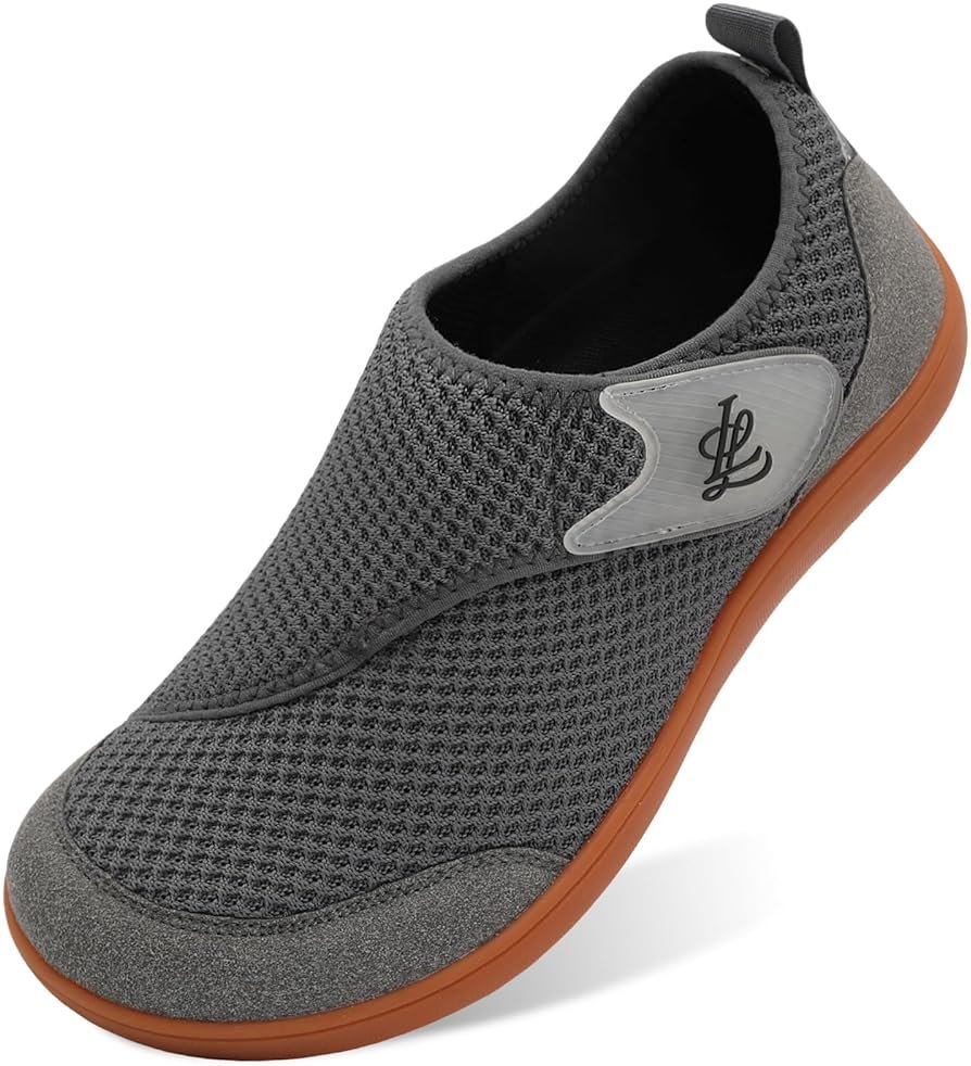 LeIsfIt Mens Wide Diabetic Shoes Adjustable Barefoot Walking Shoes Breathable Zero Drop Sneakers for Wide Width Arthritis Edema Feet - Product Image