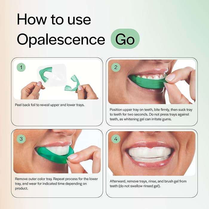 Opalescence GO 15 Whitening Bundle - (7 Treatments) Hydrogen Peroxide Prefilled Teeth Whitening Trays and Travel Sensitive Whitening Toothpaste 1 Oz - Mint Flavor- Includes a Toothbrush - 6288-1T - Image 3
