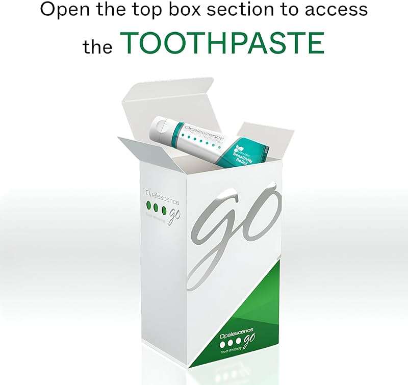 Opalescence GO 15 Whitening Bundle - (7 Treatments) Hydrogen Peroxide Prefilled Teeth Whitening Trays and Travel Sensitive Whitening Toothpaste 1 Oz - Mint Flavor- Includes a Toothbrush - 6288-1T - Image 5