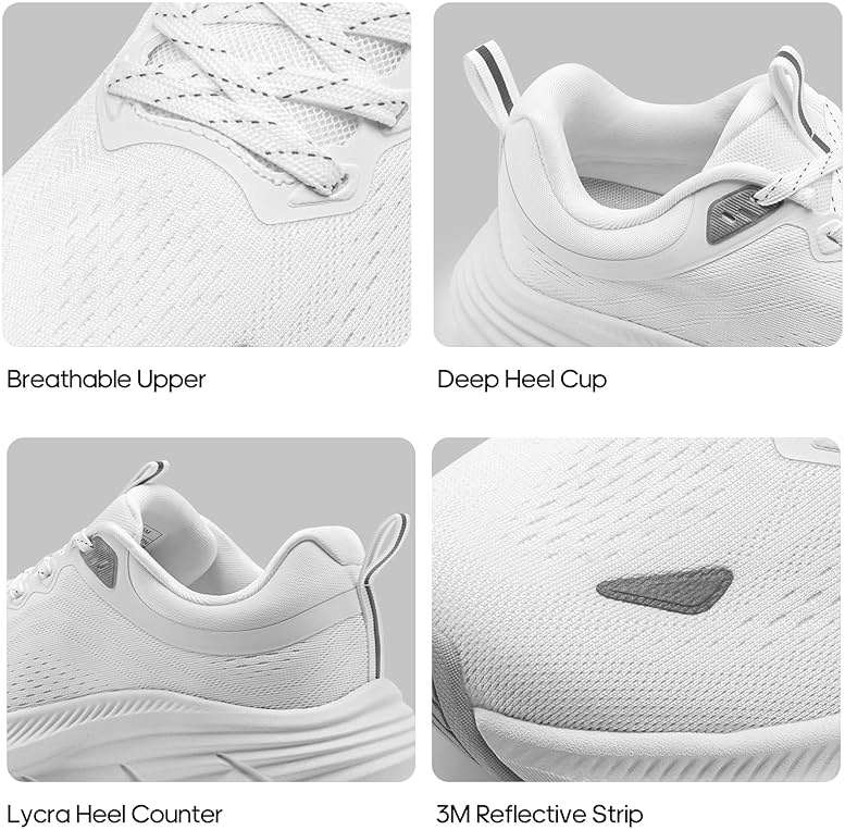 NORTIV 8 Men's Walking Shoes Running Tennis Cushioning ActiveBreeze Non Slip Athletic Gym Workout Comfortable Fashion Sneakers - Image 7