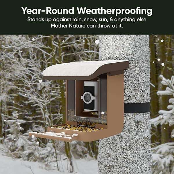 Bird Feeder Camera Case Compatible with Battery Cam Pro, Wyze Cam Outdoor v1/v2, Wyze Camera v4/v3/v3 Pro, 5 DIY Mounting Methods, with a Macro Lens (Solar Panel/Camera NOT Included), Brown - Image 3