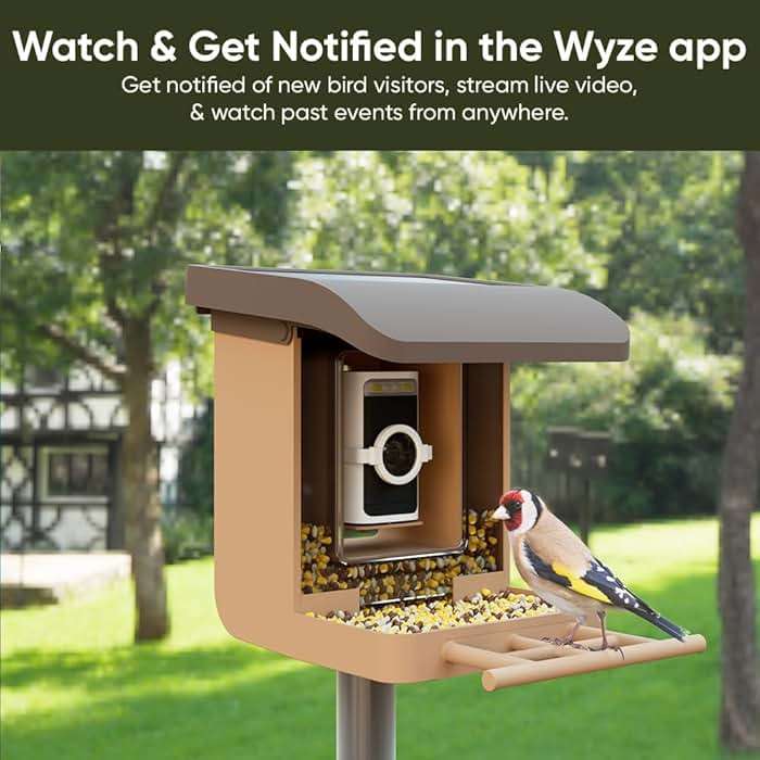 Bird Feeder Camera Case Compatible with Battery Cam Pro, Wyze Cam Outdoor v1/v2, Wyze Camera v4/v3/v3 Pro, 5 DIY Mounting Methods, with a Macro Lens (Solar Panel/Camera NOT Included), Brown - Image 5