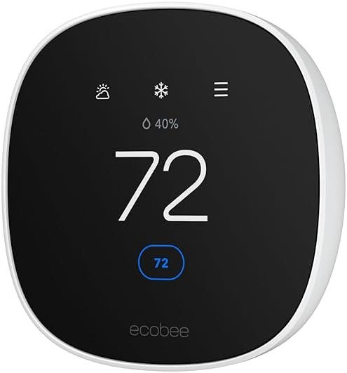 ecobee Smart Thermostat Essential - Energy Star Certified programmable Wi-Fi Thermostat - Works with Siri, Alexa, and Google Assistant - Product Image