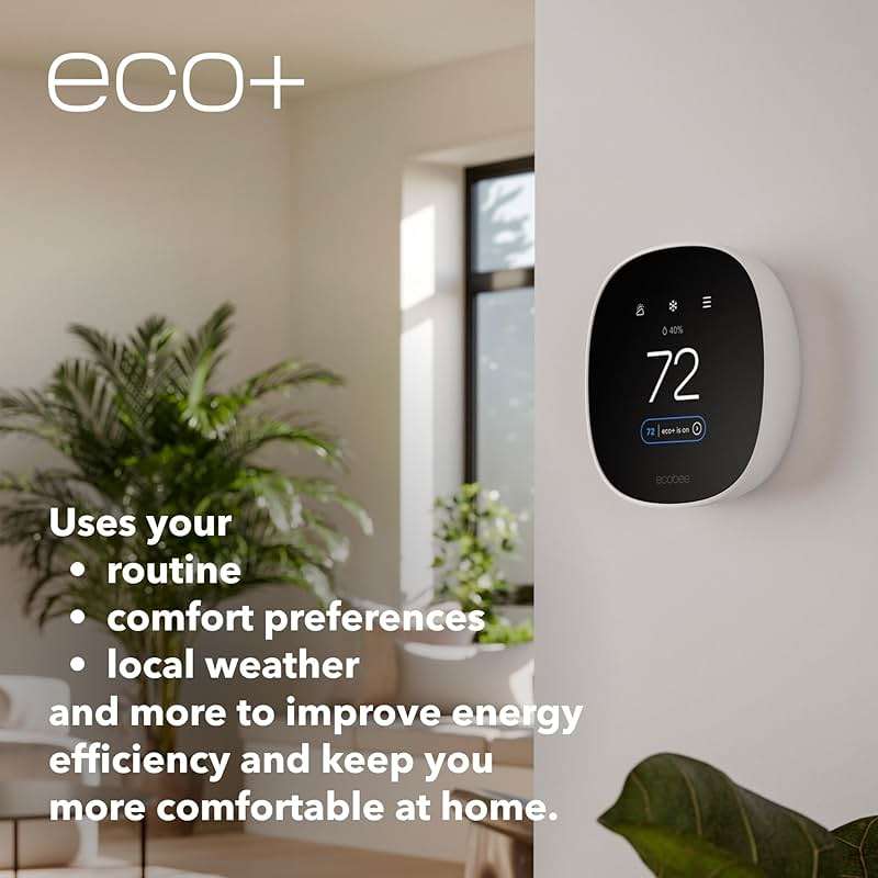 ecobee Smart Thermostat Essential - Energy Star Certified programmable Wi-Fi Thermostat - Works with Siri, Alexa, and Google Assistant - Image 9