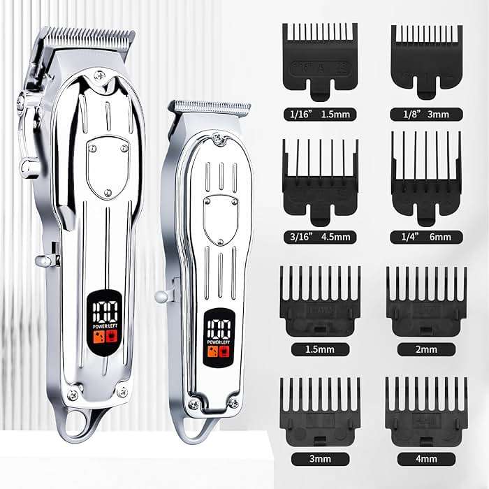 Hair Clippers for Men,Beard Trimmer for Mens,Professional Electric Hair Clipper Set,Men's Electric Hair Clipper,Cordless Hair Trimmer for Family,Gifts for Men. - Image 2