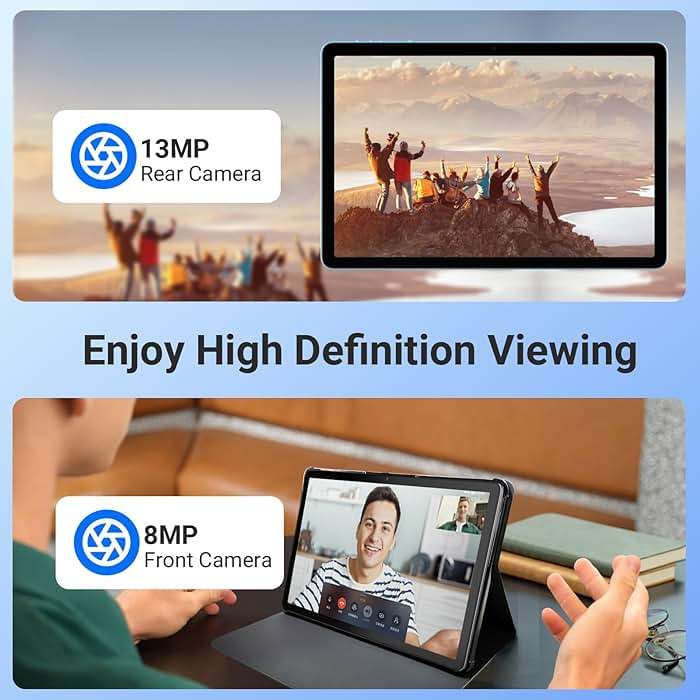 DigiLand 11 Inch Android 14 Tablet for Work & Productivity, Large Display with Split Screen, Smooth Performance, WiFi, Dual Camera, Ideal for Office & Study (Gray) - Image 4