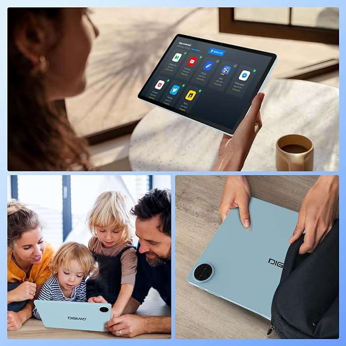 DigiLand 11 Inch Android 14 Tablet for Work & Productivity, Large Display with Split Screen, Smooth Performance, WiFi, Dual Camera, Ideal for Office & Study (Gray) - Image 7