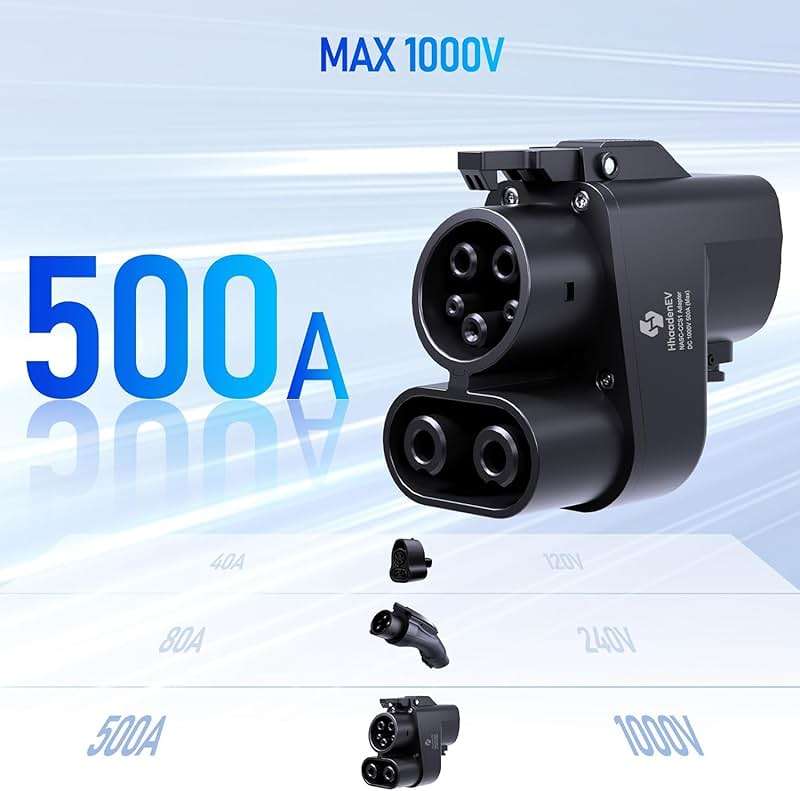 Tesla Supercharger Adapter, NACS to CCS1 Adapter for Non-Tesla EVs, DC Fast Charging up to 500A 1000V, Compatible with Ford, Rivian, GM, Honda, Acura, Volvo, Polestar and CCS1 Electric Vehicles - Image 7
