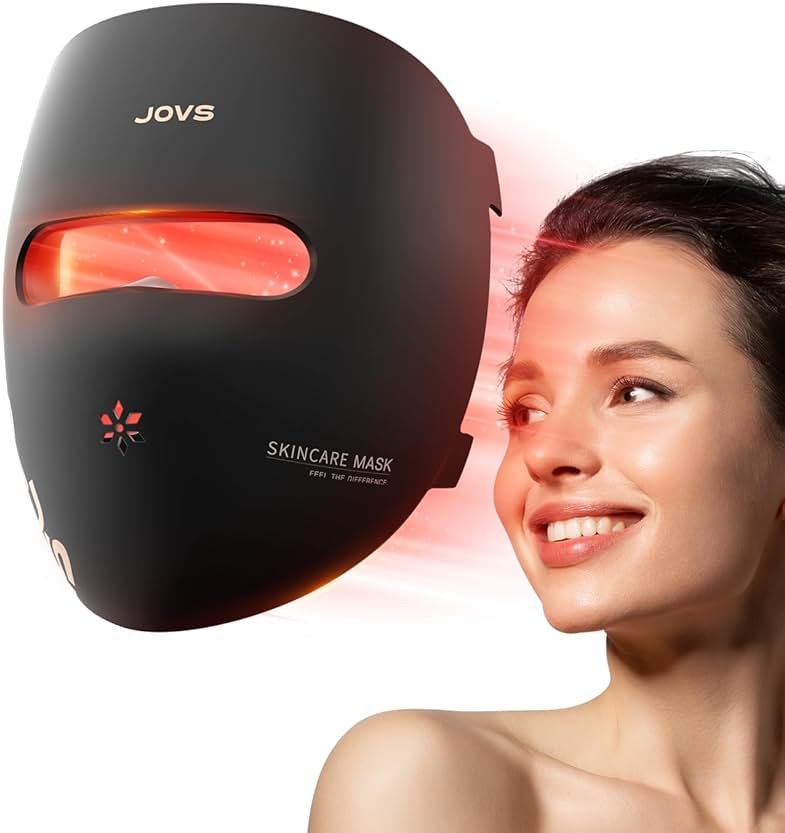 JOVS LED Light Therapy Face Mask, Wireless Red Light Therapy Mask for Face, Portable Skin Care Beauty Device Intelligent Beauty Solution at Home Use, 4 Modes for Visible Results - Product Image