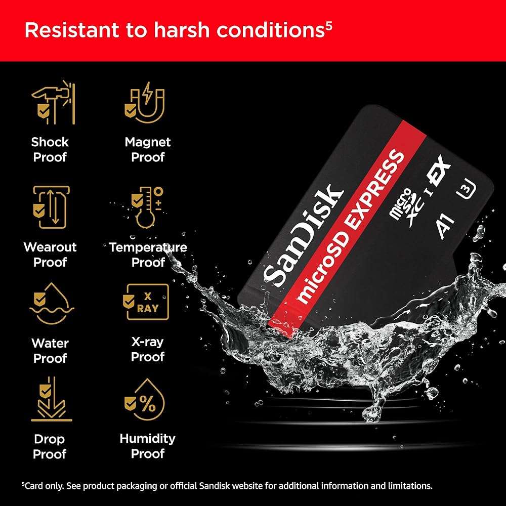 SANDISK 512GB microSD Express Card - Works with Nintendo-Switch 2, Up to 880MB/s Read, Up to 650MB/s Write, 220MB/s Sustained Write, U3, C10 - SDSQXFN-512G-GN4N - Image 4