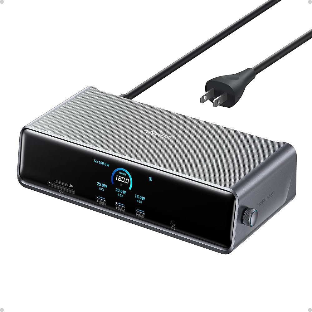 Anker Prime Docking Station (DL7400), 14-Port Triple Display with DisplayLink, 140W Max, Smart Display, Triple 4K 60Hz, Cooling Fan, for Windows Laptops (The Latest DisplayLink Driver Must Installed) - Product Image