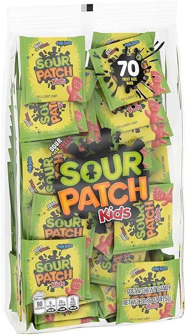 SOUR PATCH KIDS Soft & Chewy Gummy Candy, Bulk Candy, 140 Snack Packs - Image 11
