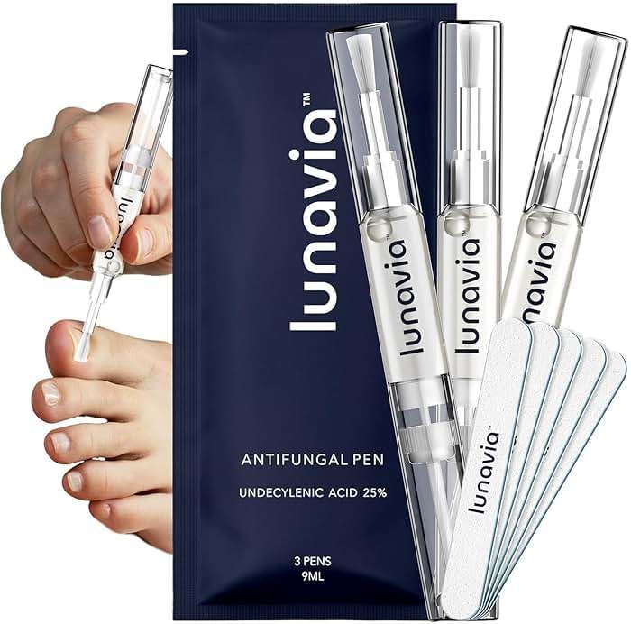 Lunavia Antifungal Pen – Cures Most Athlete’s Foot, Jock Itch, and Ringworm - 25% Undecylenic Acid with added Tea Tree, Jojoba, Clove Bud Oils & Aloe - 3-Pack Twist Pen (9ML Volume) - Image 1