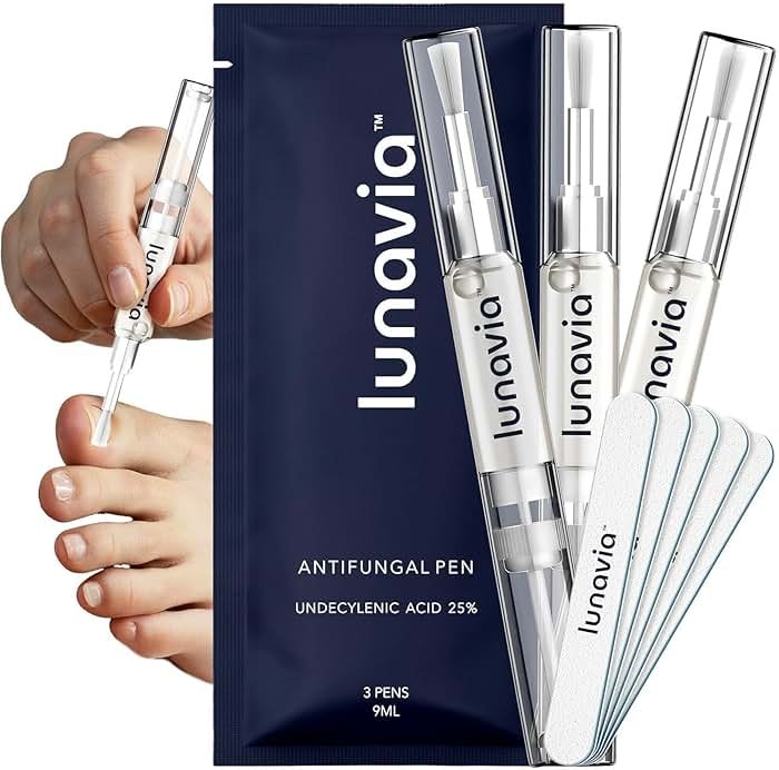 Lunavia Antifungal Pen – Cures Most Athlete’s Foot, Jock Itch, and Ringworm - 25% Undecylenic Acid with added Tea Tree, Jojoba, Clove Bud Oils & Aloe - 3-Pack Twist Pen (9ML Volume) - Product Image