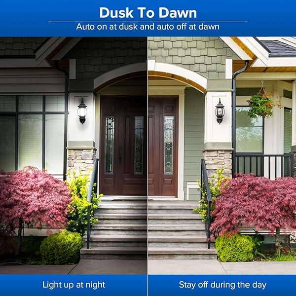 SANSI Dusk to Dawn LED Outdoor Light Bulb A19, 100 Watt Equivalent Energy Efficient 13W 5000K Daylight 1300LM Outdoor Light Bulbs, E26 Standard Base Light Bulbs for Porch Patio Yard Garden, 2-Pack - Image 3