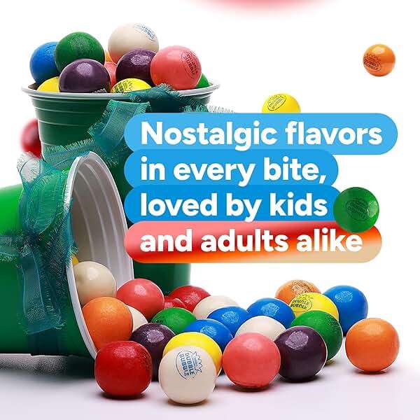 Gumballs for Gumball Machine – Mixed Fruit Flavored Chewing Gum 15 OZ, 0.86” Gumballs – Nostalgic Bubble Gum for Party Favors, Easter Baskets, Candy Bar & Sweet Treats - Image 7