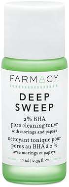 Farmacy 2% Salicylic Acid Toner for Face - Deep Sweep BHA Liquid Exfoliant + Pore Cleaner - Controls Oil, Gently Exfoliates + Refines Pores - Skin Care for Combo, Oily + Blemish-Prone Skin - (10ml) - Image 1