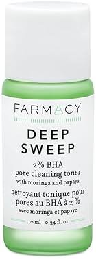Farmacy 2% Salicylic Acid Toner for Face - Deep Sweep BHA Liquid Exfoliant + Pore Cleaner - Controls Oil, Gently Exfoliates + Refines Pores - Skin Care for Combo, Oily + Blemish-Prone Skin - (10ml) - Product Image