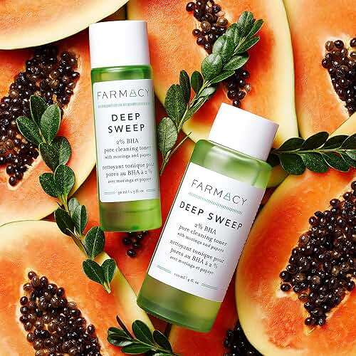 Farmacy 2% Salicylic Acid Toner for Face - Deep Sweep BHA Liquid Exfoliant + Pore Cleaner - Controls Oil, Gently Exfoliates + Refines Pores - Skin Care for Combo, Oily + Blemish-Prone Skin - (10ml) - Image 8