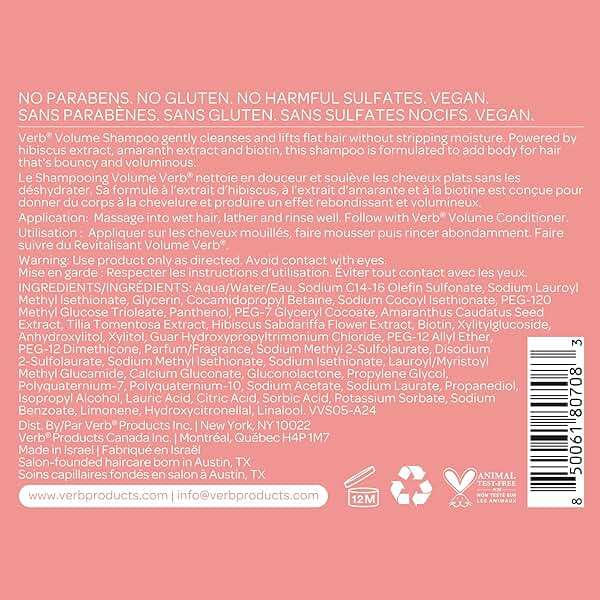 VERB Volume Shampoo & Conditioner Duo- Cleanses, Softens + Lifts Flat Hair - Image 11