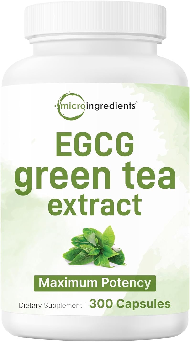 Micro Ingredients Extra Strength Green Tea Extract, 300 Capsules | 5 Month Supply | Maximum Potency Polyphenols Antioxidant Supplement for Skin, Energy, Brain & Heart Support* - Product Image
