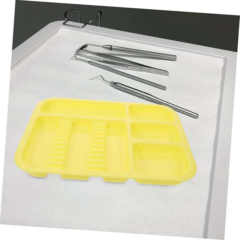 CIYODO 2pcs Portable Plastic Instrument Tray Divided Tool Plates for Organized Storage Vibrant Colors for Oral Care and Versatile Use - Image 2