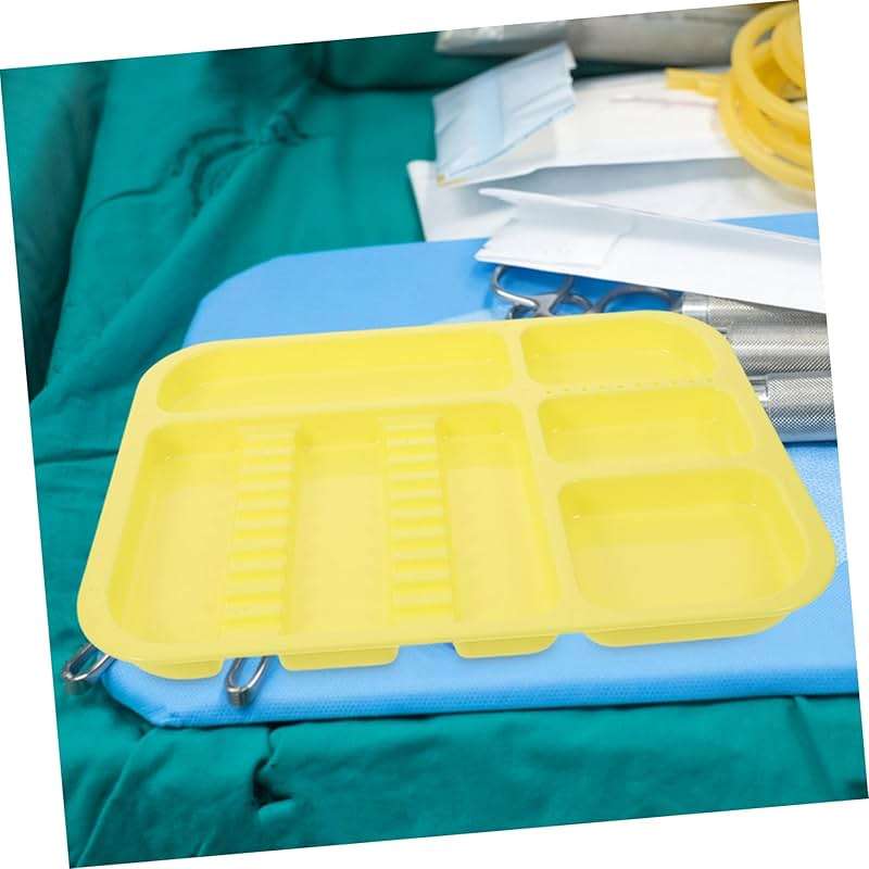 CIYODO 2pcs Portable Plastic Instrument Tray Divided Tool Plates for Organized Storage Vibrant Colors for Oral Care and Versatile Use - Image 6