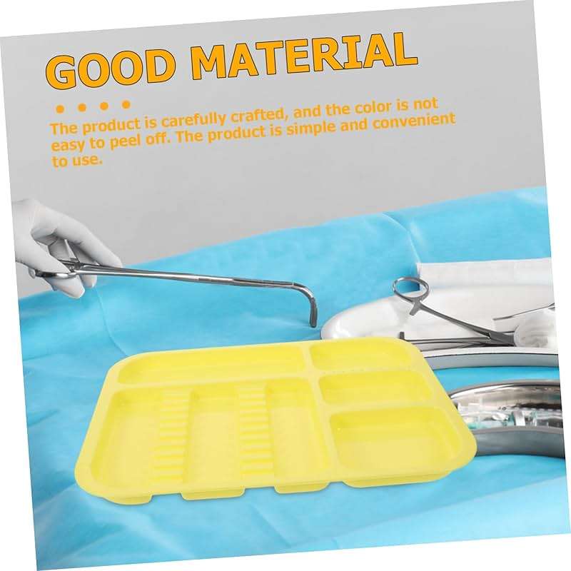 CIYODO 2pcs Portable Plastic Instrument Tray Divided Tool Plates for Organized Storage Vibrant Colors for Oral Care and Versatile Use - Image 8