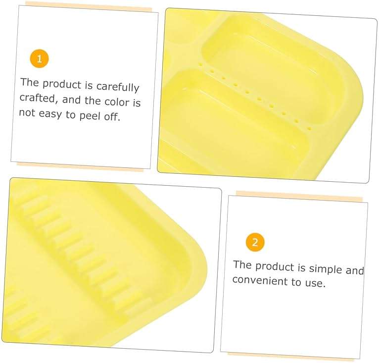 CIYODO 2pcs Portable Plastic Instrument Tray Divided Tool Plates for Organized Storage Vibrant Colors for Oral Care and Versatile Use - Image 9