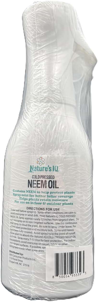 Nature's IQ Cold Pressed Neem Oil w/Spray Mist Technology. Indoor and Outdoor Plant Protection. Twin Pack - Image 6