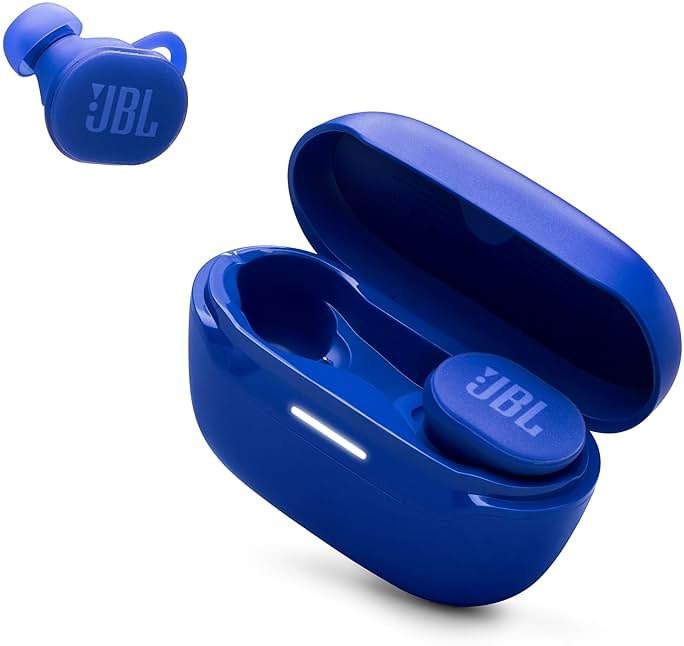 JBL Endurance Race 2 - Waterproof (IP68) Sports True Wireless Earbuds with 4 mics for Crisp, Clear Calls, JBL Pure Bass Sound, 48Hrs of Playback, Plus Speed Charging & Active Noise Cancelling (Blue) - Product Image