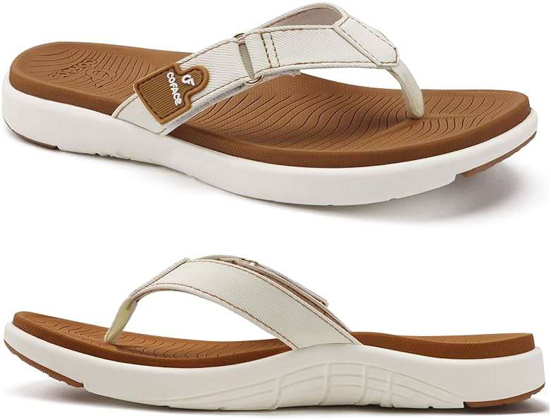 COFACE Flip Flops for Women with Arch Support Beach Thong Sandals for Woman Adjustable Fashion Orthopedic Sandal Outdoor - Image 1