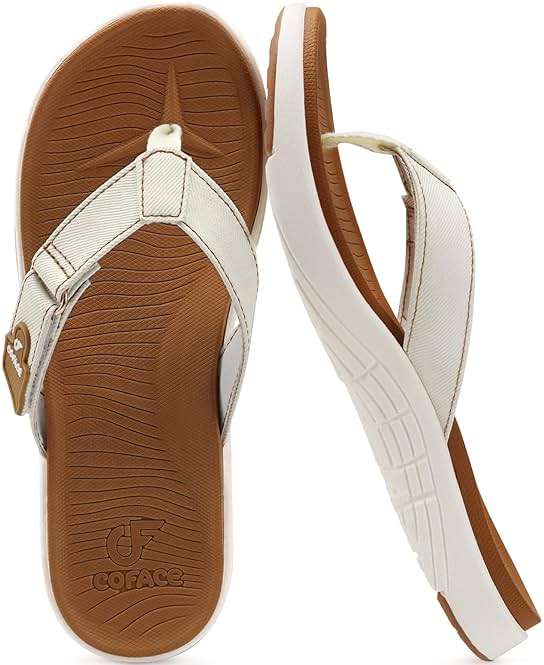 COFACE Flip Flops for Women with Arch Support Beach Thong Sandals for Woman Adjustable Fashion Orthopedic Sandal Outdoor - Image 3