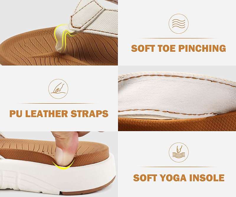 COFACE Flip Flops for Women with Arch Support Beach Thong Sandals for Woman Adjustable Fashion Orthopedic Sandal Outdoor - Image 5