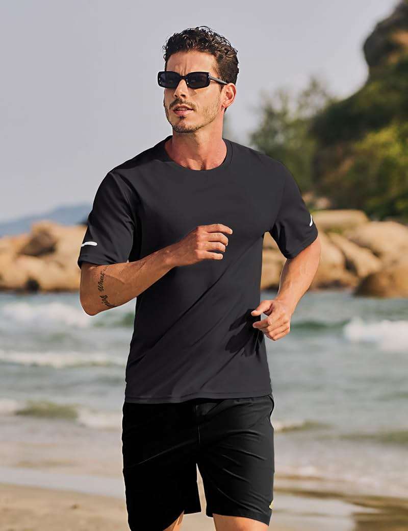 TACVASEN Men's Workout Shirts Short Sleeve Dry Fit Athletic T-Shirts UPF 50+ Running Gym Tshirts Swim Sun Shirt - Image 3