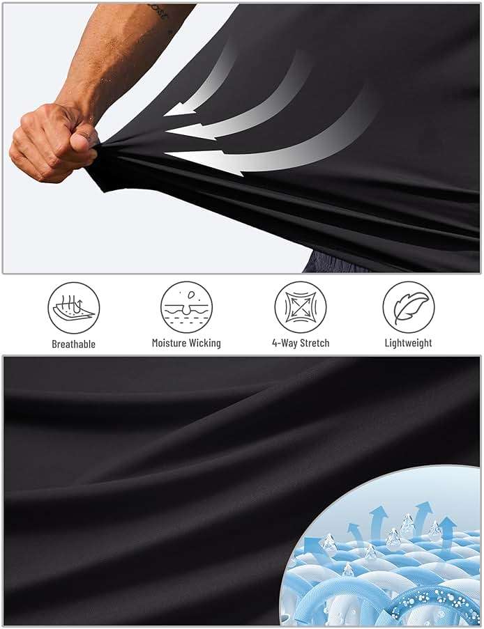 TACVASEN Men's Workout Shirts Short Sleeve Dry Fit Athletic T-Shirts UPF 50+ Running Gym Tshirts Swim Sun Shirt - Image 4